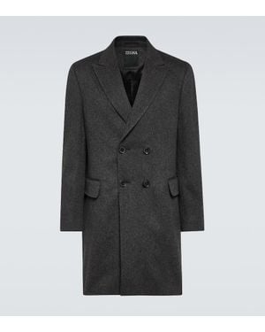 ZEGNA Mantel Aus Einem Wollgemisch - Grau