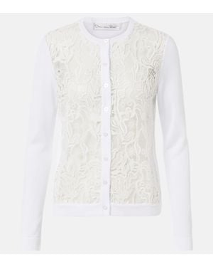 Oscar de la Renta Cardigan De Encaje - Blanco