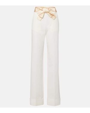 Valentino Pantaloni Regular - Bianco
