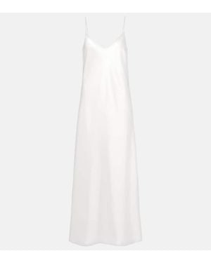 Galvan London Slipdress Aus Satin - Weiß