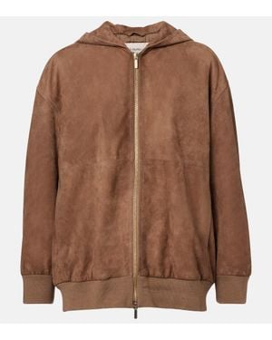 Max Mara Jacke Aus Veloursleder - Braun