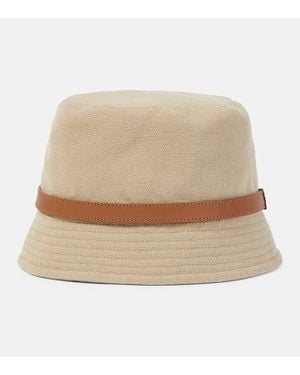 Saint Laurent Sombrero De Pescador Cassandre De Lona - Marrón