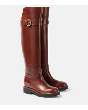 Chloé Coddington Leather Over-the-knee Boots - Red