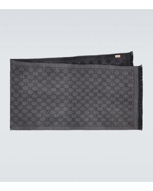 Gucci Schal Gg Aus Woll-Jacquard - Mettallic
