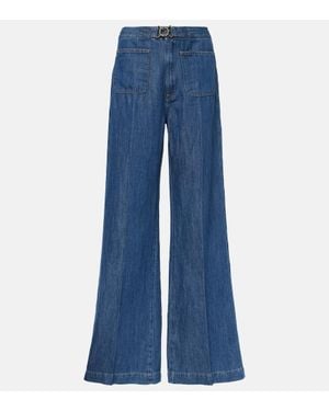 Polo Ralph Lauren Jeans Flared Leaton A Vita Media - Blu