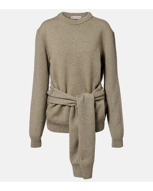JW Anderson Pullover Aus Wolle Und Baumwolle - Grün