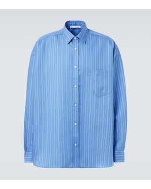 Acne Studios Striped Oversized Shirt - Blue