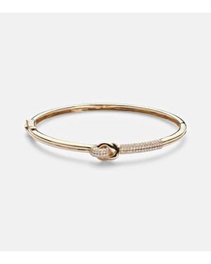 STONE AND STRAND 14Kt Bangle With Diamond - Metallic