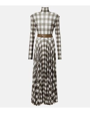 Norma Kamali Midikleid Aus Jersey - Weiß