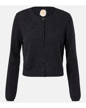 Jardin Des Orangers Cropped Wool And Cashmere Cardigan - Blue