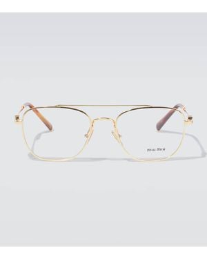 Miu Miu Aviator-Brille - Mettallic
