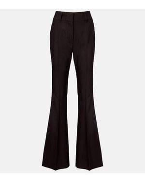 Gabriela Hearst Rhein High-Rise Wool Flared Pants - Black