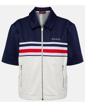 Gucci Technical Jersey Zip Jacket - Blue