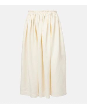 Gabriela Hearst Chiara Linen Midi Skirt - White