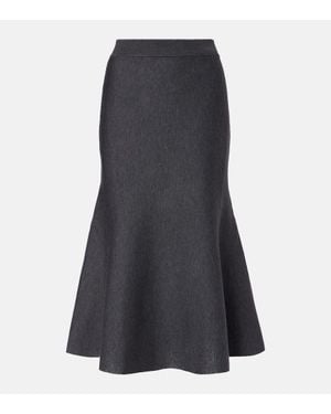 Gucci Wool-Blend Midi Skirt - Black