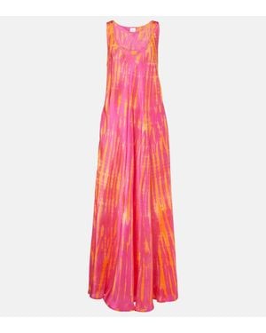 Anna Kosturova Vestido Largo Camille De Seda - Rosa