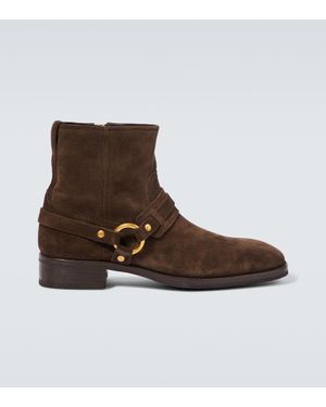 Tom Ford Cavendish Suede Biker Boots - Brown