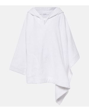 Alaïa Cropped Cotton Terry Hoodie - White
