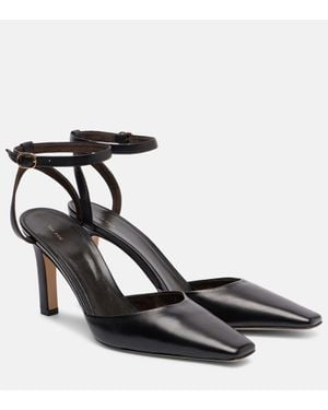 The Row Escarpins Carla 80 En Cuir - Noir