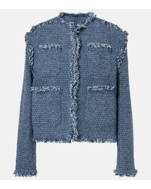 Sacai Denim Tweed Jacket - Blue