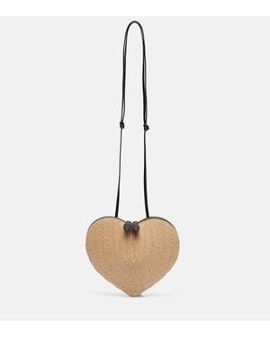 Alaïa Le Cour Woven Crossbody Bag - Natural