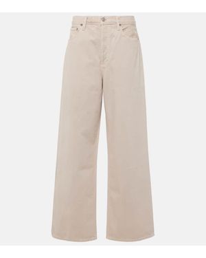 Agolde Jeans A Gamba Larga Low Slung Baggy - Neutro