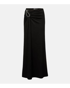 Christopher Esber Paisley Gathered Maxi Skirt - Black