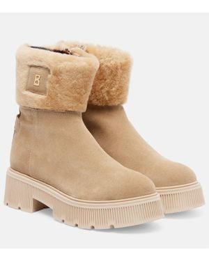Bogner Bottines Turin En Daim Et Shearling - Neutre