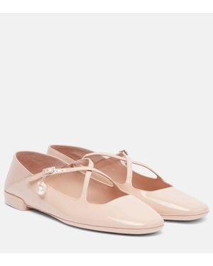 Jimmy Choo Eleri Patent Leather Ballet Flats - Pink