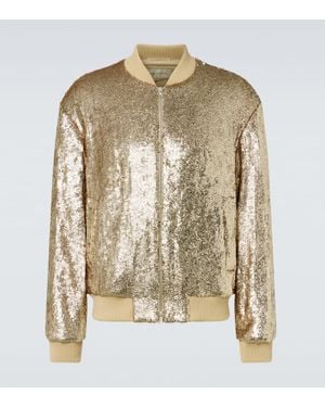 Dries Van Noten Bomberjacke Mit Pailletten - Mettallic
