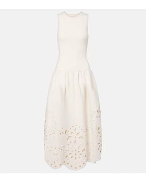 Ulla Johnson Rosaline Broderie Anglaise Midi Dress - White