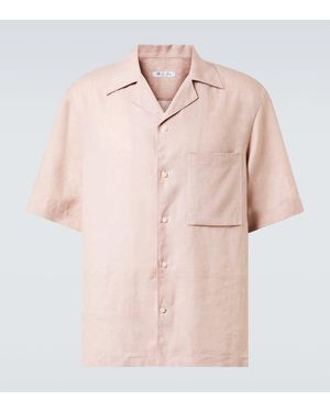 Loro Piana Federico Linen Bowling Shirt - Pink