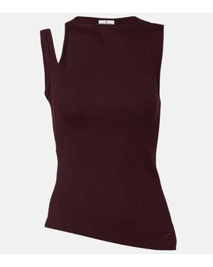 Courreges Top Transverse '90S Aus Baumwolle - Lila