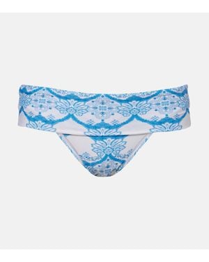 Melissa Odabash Brussels Printed Bikini Bottoms - Blue