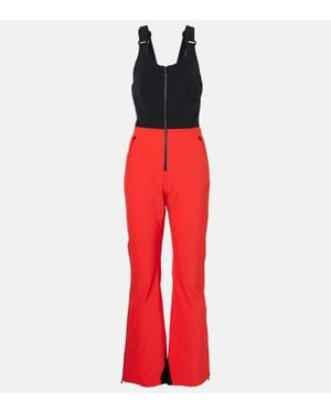 Aztech Mountain Pantaloni Da Sci Bella A Vita Alta - Rosso