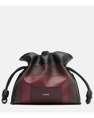 Loewe Clutch Flamenco Medium Aus Leder - Braun