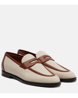 Loro Piana Mocasines Sergio Con Piel - Marrón