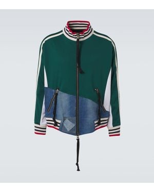 Greg Lauren Trainingsjacke Mit Denim - Grün