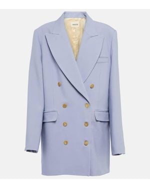 KHAITE Balton Wool-Blend Blazer - Blue