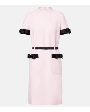 Valentino Crepe Couture Bow-Detail Minidress - Pink