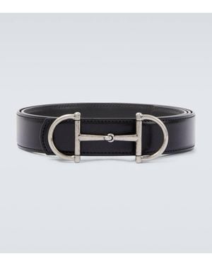 Gucci Wendbarer Guertel Horsebit Aus Leder - Schwarz