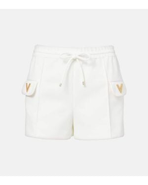 Valentino Vgold Jersey Shorts - White
