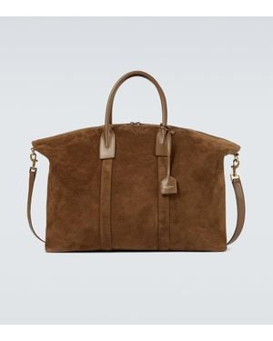 Saint Laurent Suede Duffel Bag - Brown