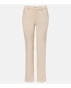 7 For All Mankind Jeans Rectos Calie Straight De Tiro Medio - Neutro