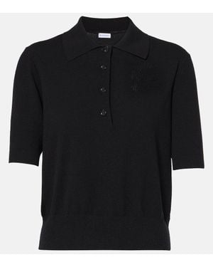 Burberry Polohemd Aus Einem Baumwollgemisch - Schwarz