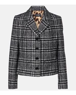 Dolce & Gabbana Jacke Aus Einem Wollgemisch - Schwarz