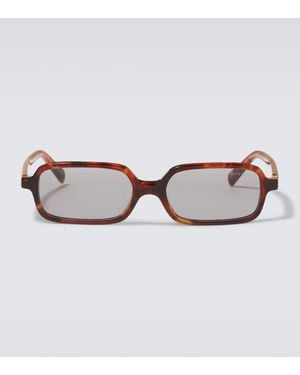 Miu Miu Logo Rectangular Sunglasses - Brown