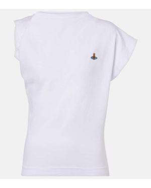 Vivienne Westwood Hebo Asymmetric Cotton Jersey T-Shirt - White
