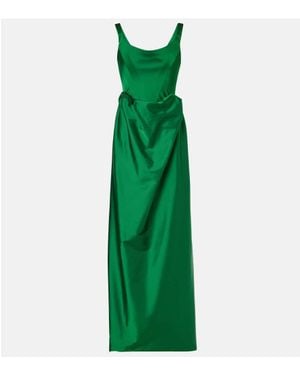 Vivienne Westwood Robe Nova Camille Aus Satin - Grün