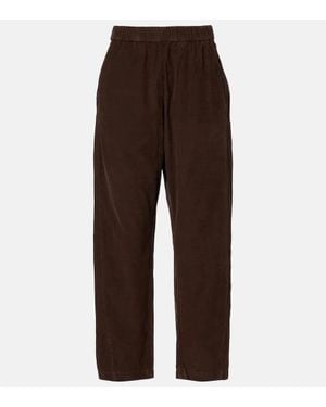 Velvet Laney Cotton Straight Trousers - Brown